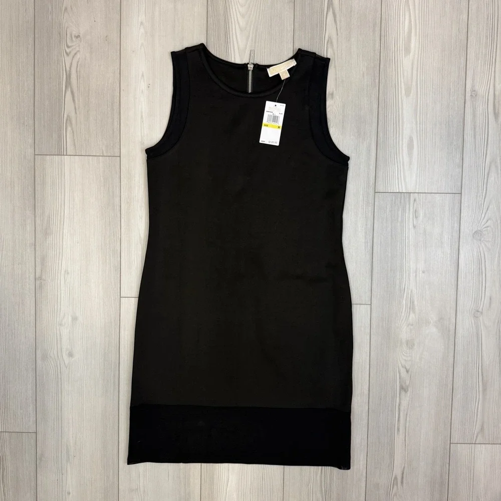 NWT Michael Kors Black Medium Sheath Dress Sleeveless‎